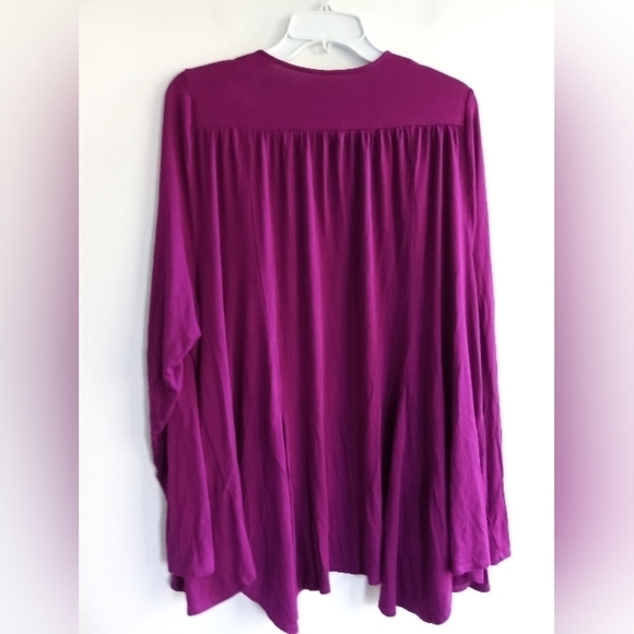 Soft Surroundings Women Purple Jersey Knit Open Cardigan size 1X - Picture 6 of 7